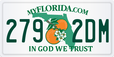 FL license plate 2792DM