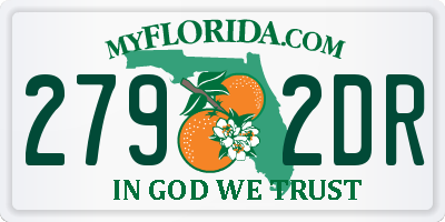 FL license plate 2792DR