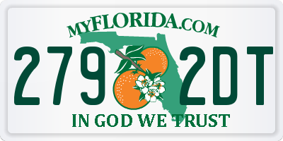 FL license plate 2792DT