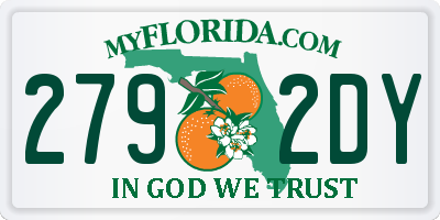 FL license plate 2792DY