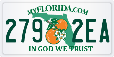 FL license plate 2792EA