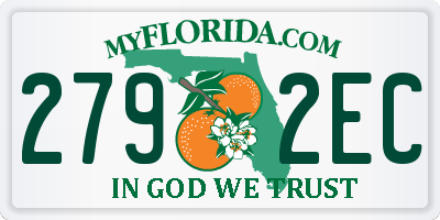 FL license plate 2792EC