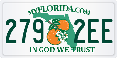FL license plate 2792EE