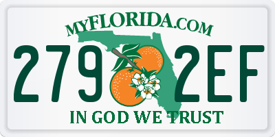 FL license plate 2792EF