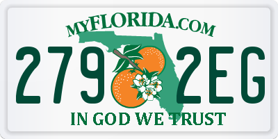 FL license plate 2792EG