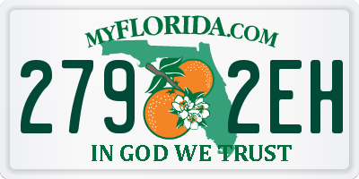 FL license plate 2792EH