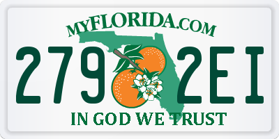 FL license plate 2792EI