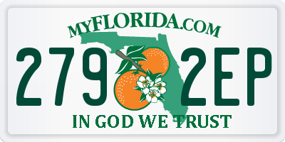 FL license plate 2792EP