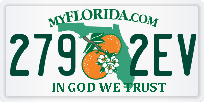 FL license plate 2792EV
