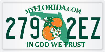 FL license plate 2792EZ