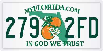 FL license plate 2792FD