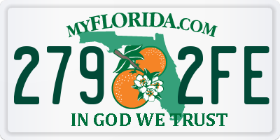FL license plate 2792FE