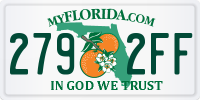 FL license plate 2792FF
