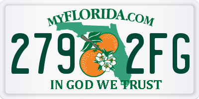 FL license plate 2792FG