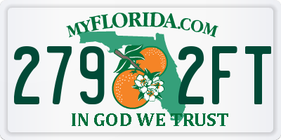 FL license plate 2792FT