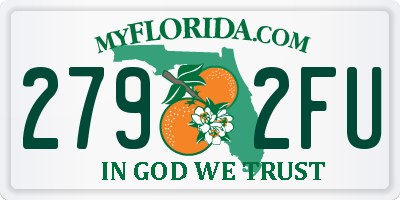 FL license plate 2792FU
