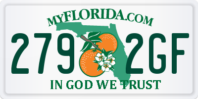 FL license plate 2792GF