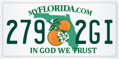 FL license plate 2792GI