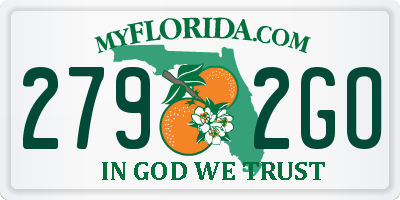 FL license plate 2792GO