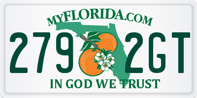 FL license plate 2792GT