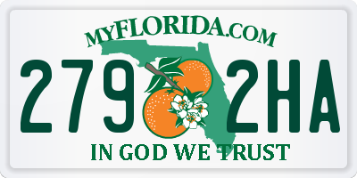 FL license plate 2792HA