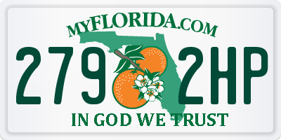 FL license plate 2792HP