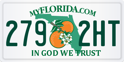 FL license plate 2792HT