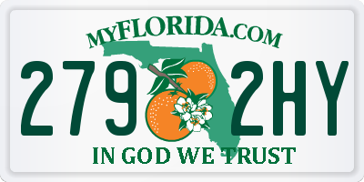 FL license plate 2792HY