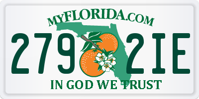 FL license plate 2792IE