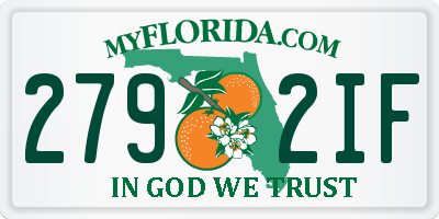 FL license plate 2792IF