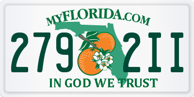 FL license plate 2792II