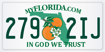 FL license plate 2792IJ