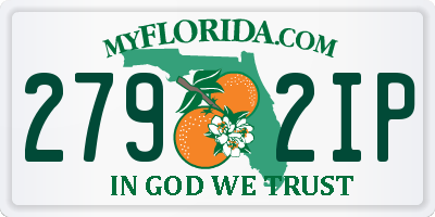 FL license plate 2792IP