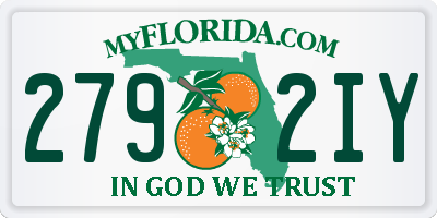 FL license plate 2792IY