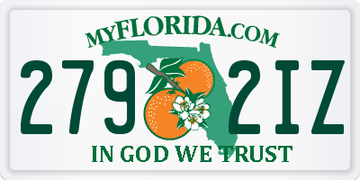 FL license plate 2792IZ