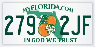 FL license plate 2792JF