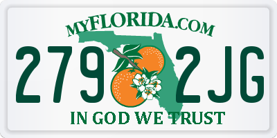 FL license plate 2792JG