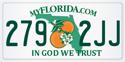 FL license plate 2792JJ