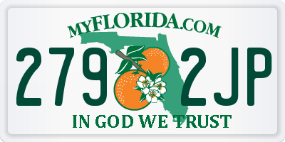 FL license plate 2792JP