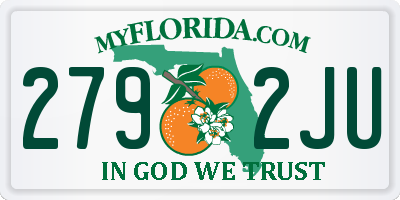 FL license plate 2792JU