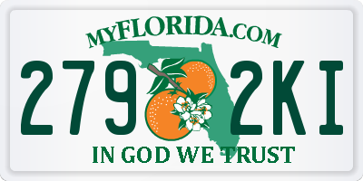 FL license plate 2792KI
