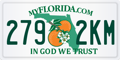 FL license plate 2792KM