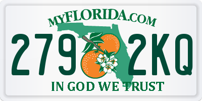 FL license plate 2792KQ
