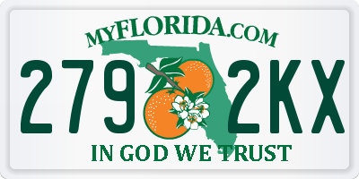 FL license plate 2792KX