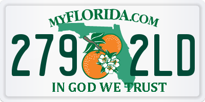 FL license plate 2792LD