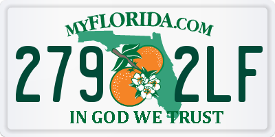 FL license plate 2792LF