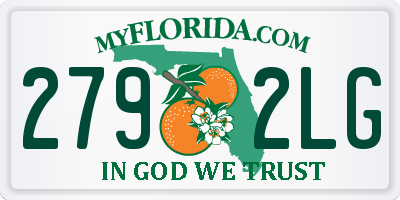 FL license plate 2792LG