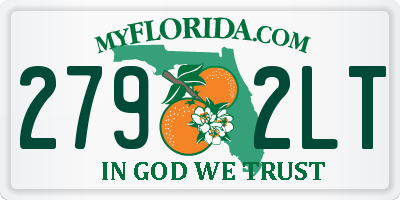 FL license plate 2792LT