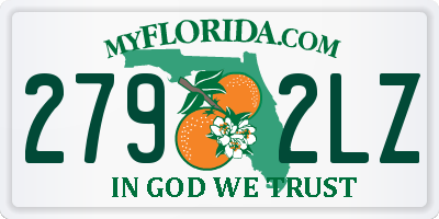 FL license plate 2792LZ