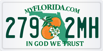 FL license plate 2792MH
